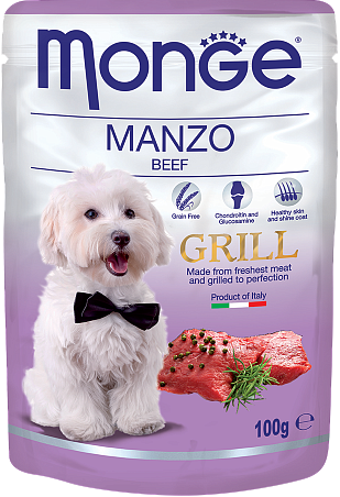 Monge Dog Grill пауч для собак с говядиной 100г