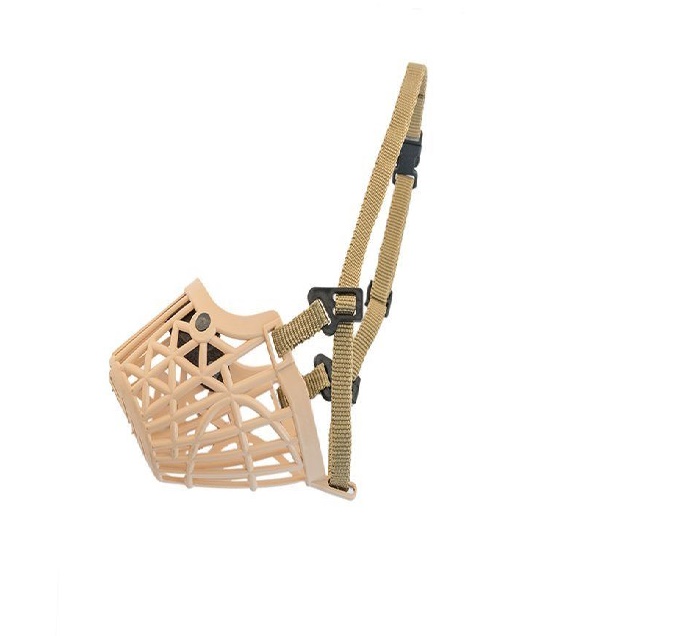 Намордник пластиковый 20см бежевый/черный