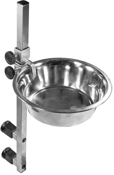 Стойка под миску (настенная),миска металл 2,9л Хром,разборная в коробке