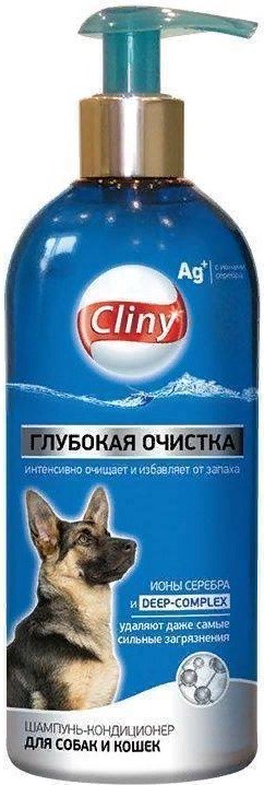 Cliny Шамп-конд для собак и кошек Глубокая очистка 300мл