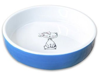 Миска Mr.Kranch керамическая для кошек Кошка с бантиком 370мл