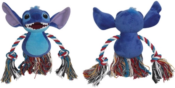 Игрушка для собак мягкая Disney Stitch с канатом 150мм, Triol