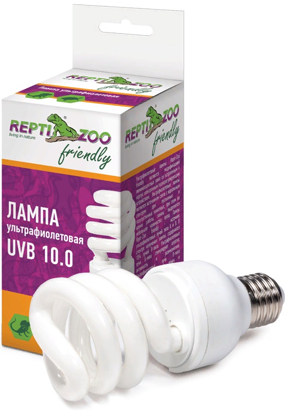 Лампа УФ UVB 10.0 13Вт, Repti-Zoo Friendly