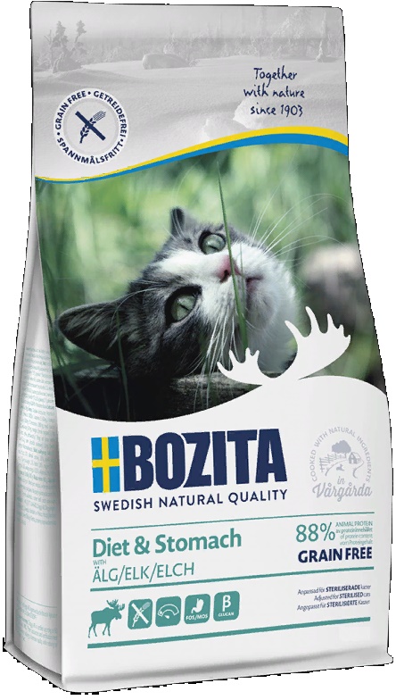 Bozita Sensitive Diet & Stomach GRAIN FREE корм д/кошек с чувств. пищеварением