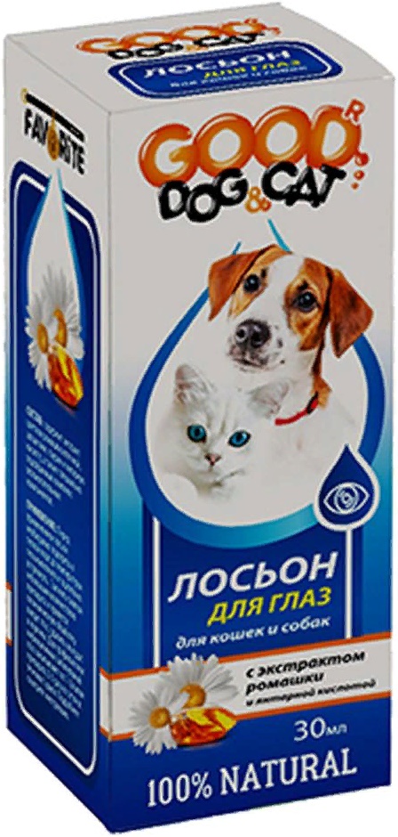 Лосьон для ГЛАЗ для Кошек и Собак 30мл Good Dog&Cat