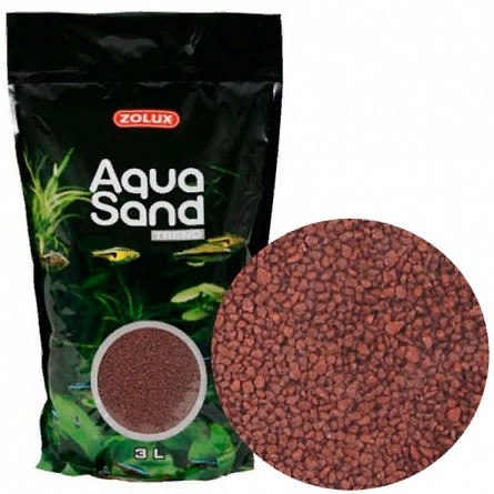 Золюкс Грунт для аквариума Aquasand Basque Red красно-коричневый 3л., 4,7кг