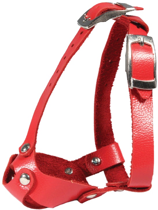 Намордник кожаный "Йорк мини", 1,5кг, 100*80*70мм