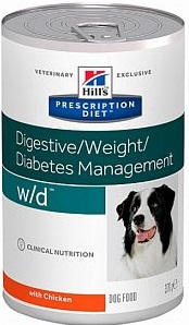 ХИЛЛС конс. д/собак w/d контроль за весом, диабет 370гр.