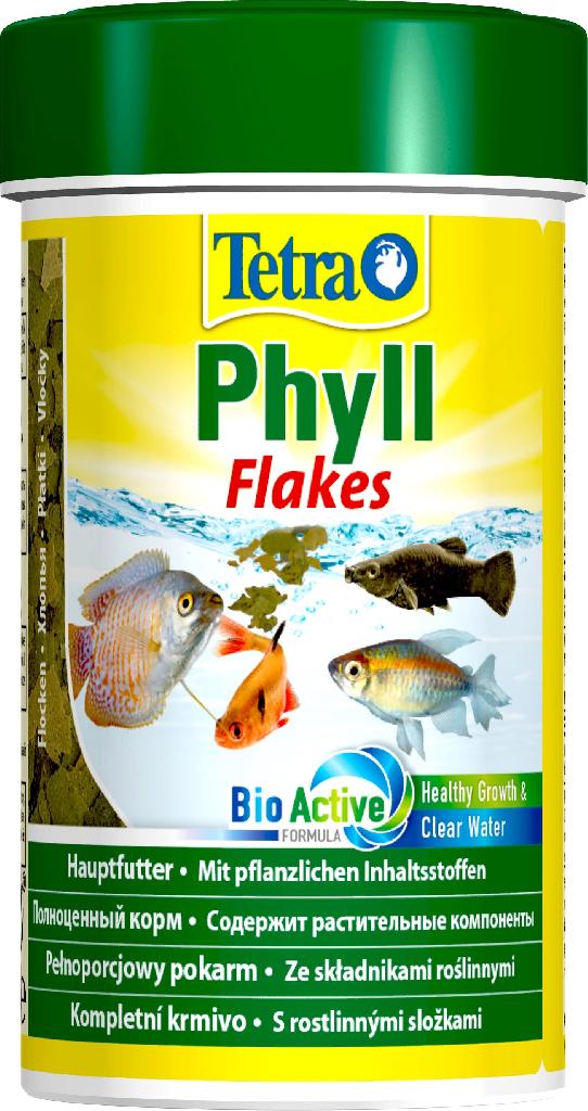 TetraPhyll корм для всех видов рыб растительные хлопья 250мл