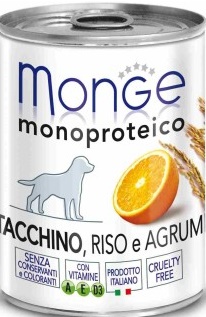 Monge Dog Monoproteico Fruits конс д/с паштет индейка/рис/цитрусовые 400г