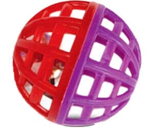 Игрушка для кошек "Мяч-погремушка", красно-фиолетовый, d40мм