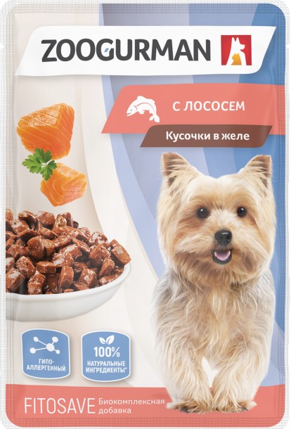 Зоогурман Пауч для собак с лососем 85г