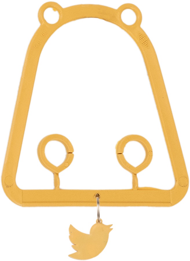 Качель д/птиц, в клетку ЕВРО с подвесом, 9,5*9,5см бежевая