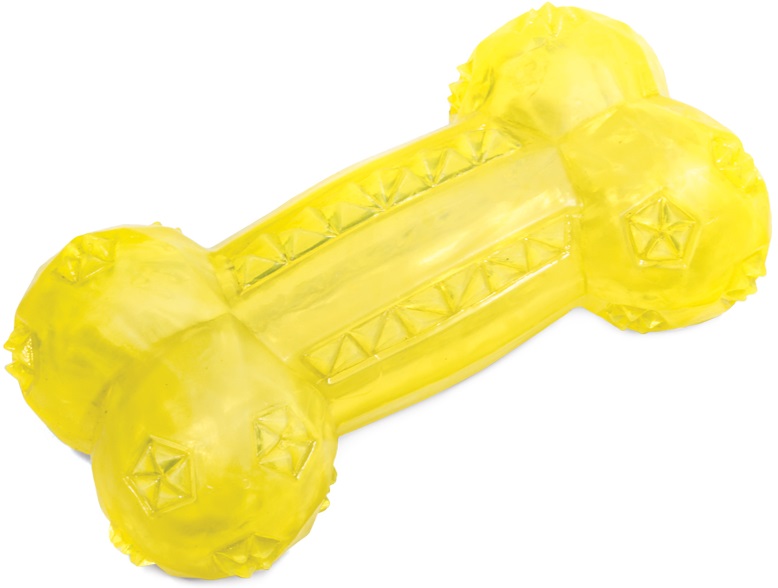 Игрушка для собак из термопласт.резины "Косточка рельефная", 125мм
