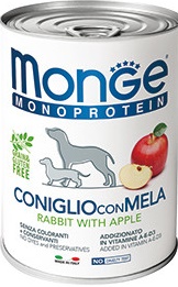 Monge Dog Monoproteico Fruits конс д/с паштет кролик/рис/яблоки 400г	