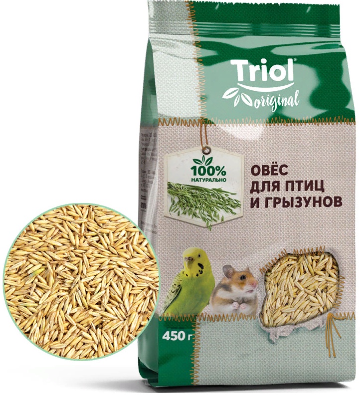Овес Triol Original для птиц и грызунов, 450г