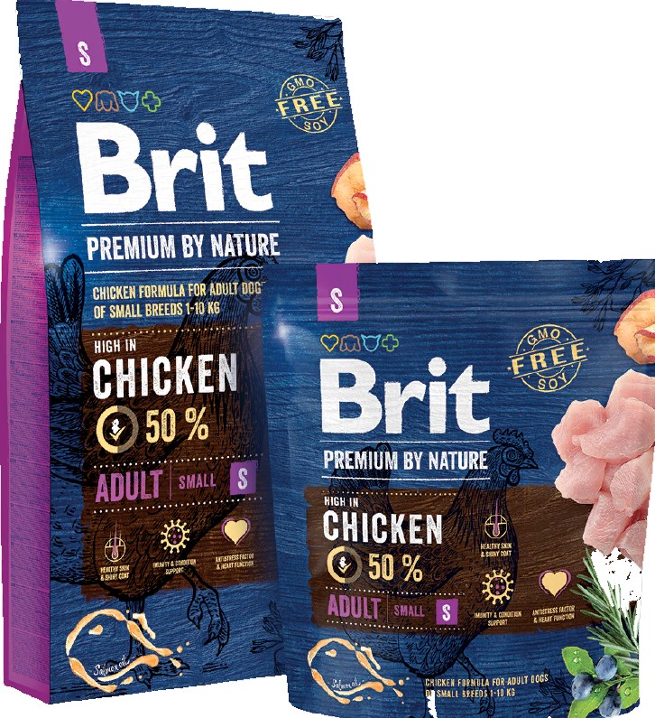 Brit Premium by Nature Adult S сухой корм для взрослых собак мелких пород