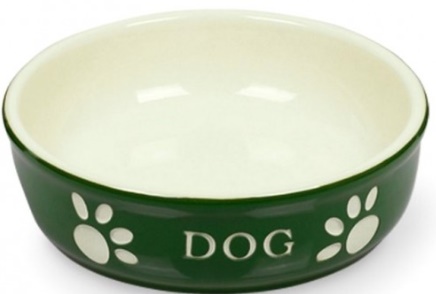 Миска керамика зеленая 0.13л с рисунком DOG
