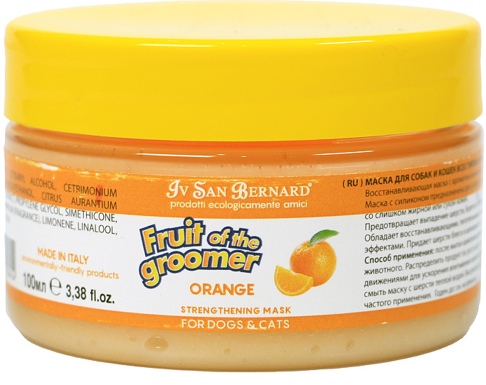 ISB Fruit of the Groomer Orange Восстанавливающая маска для слабой выпадающей шерсти 100мл