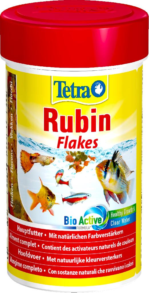 TetraRubin корм в хлопьях для улучшения окраса всех видов рыб 250мл