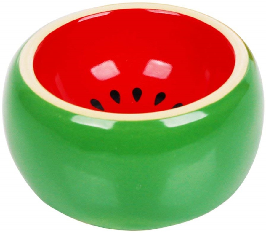 Миска керамическая для грызунов "Фрукты" 8*8*4cm