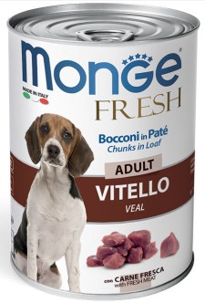 Monge Dog Fresh Chunks in Loaf конс. д/собак мясной рулет с телятиной 400г