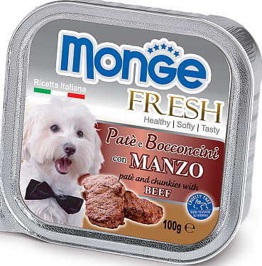 Monge Dog Fresh ламистер для собак говядина 100г