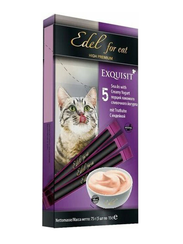 Edel for Cat д/кошек сливочный йогурт с индейкой 75г