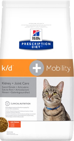 Хиллс k/d Mobility корм для кошек лечение почек и суставов