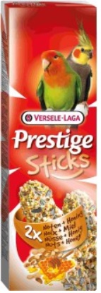 VERSELE-LAGA PRESTIGE STICKS палочки для средних попугаев с медом и орехами 2х70г