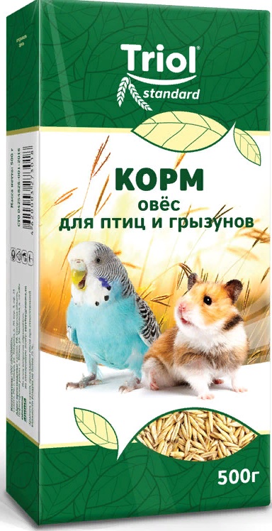 Корм Тriol Standard для птиц и грызунов "Овёс", 500г