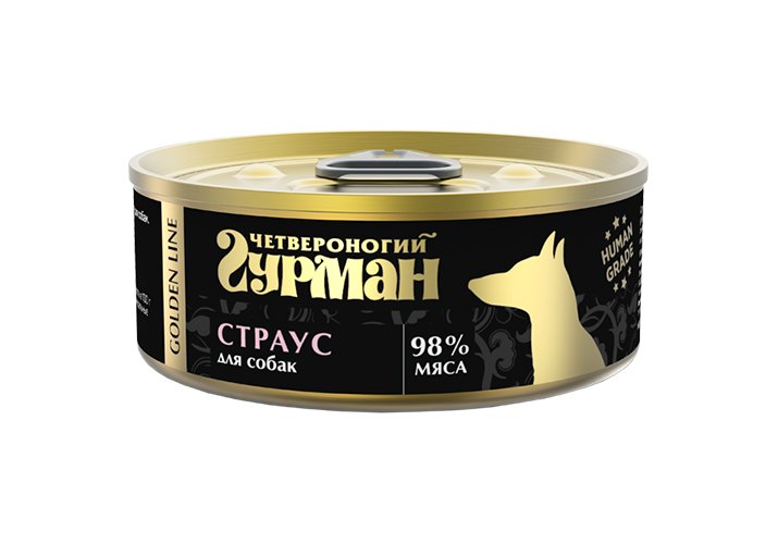 Голден Страус натуральный в желе для собак 100г