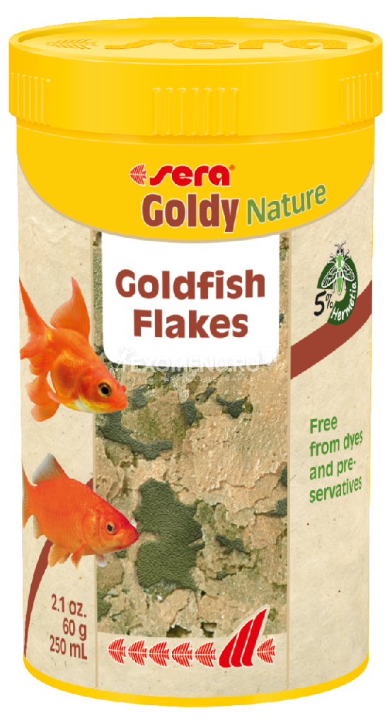 Сера Корм для золотых рыб в хлопьях GOLDY NATURE 250мл 60г