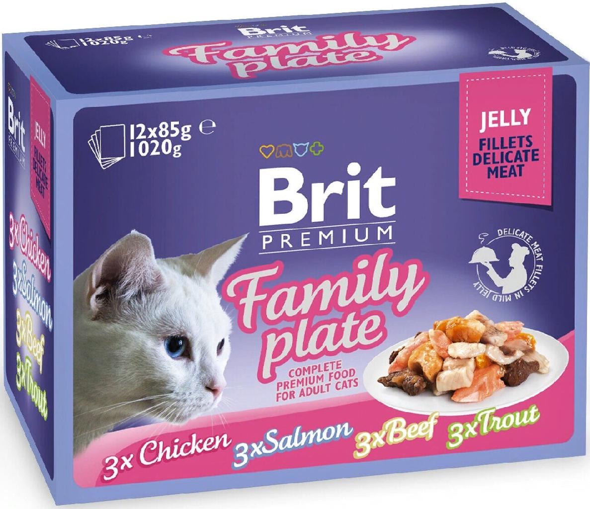 Brit Premium Набор паучей д/к Family Plate Jelly Семейная тарелка (кусочки в желе) 