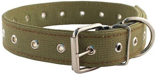 Ошейник брезентовый 35мм 1 слой универсальный "Cotton"