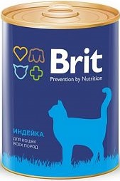 Brit консервы для кошек с индейкой 340г