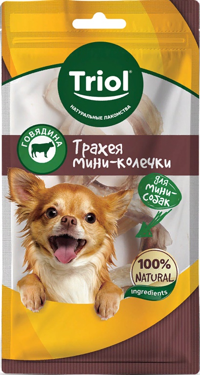 Трахея говяжья "Мини-колечки" для мини-собак, 35г