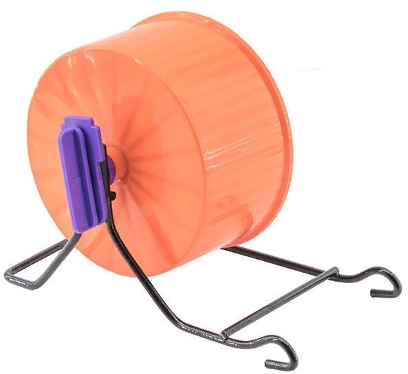 Колесо д/грызунов "Дарелл" 90 полузакрытое прозрачное, на металлической подставке