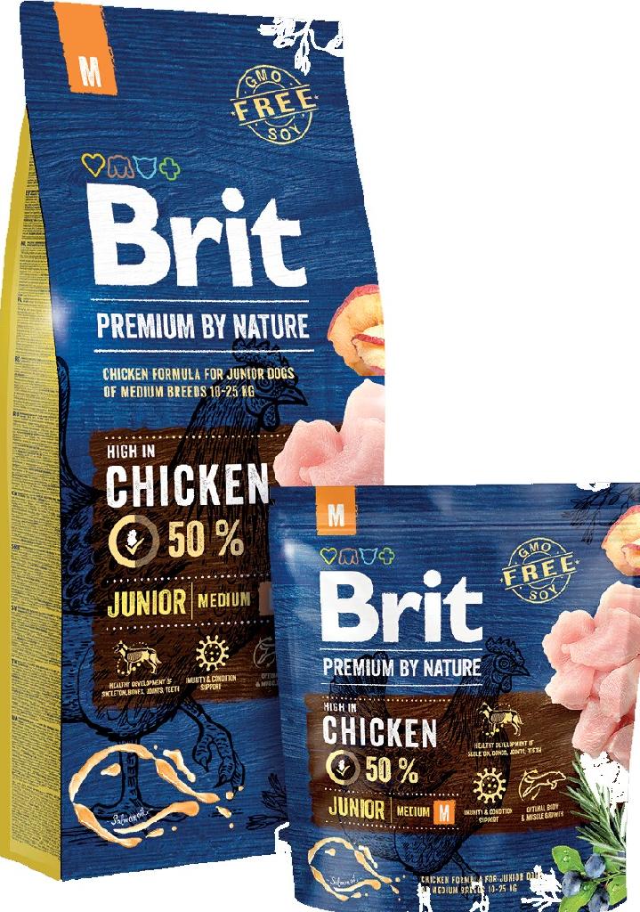 Brit Premium by Nature Junior М корм для щенков средних пород