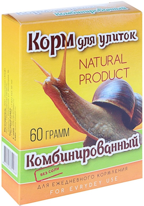 Корм повседневный для улиток Комбинированный, 60г