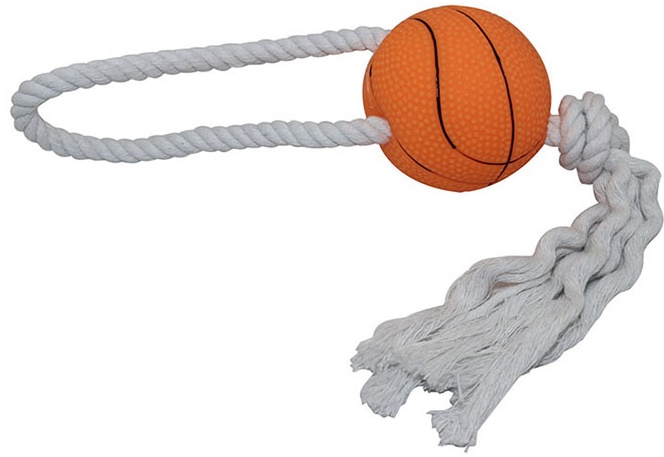 Игрушка для собак "Мяч с веревкой" 35см